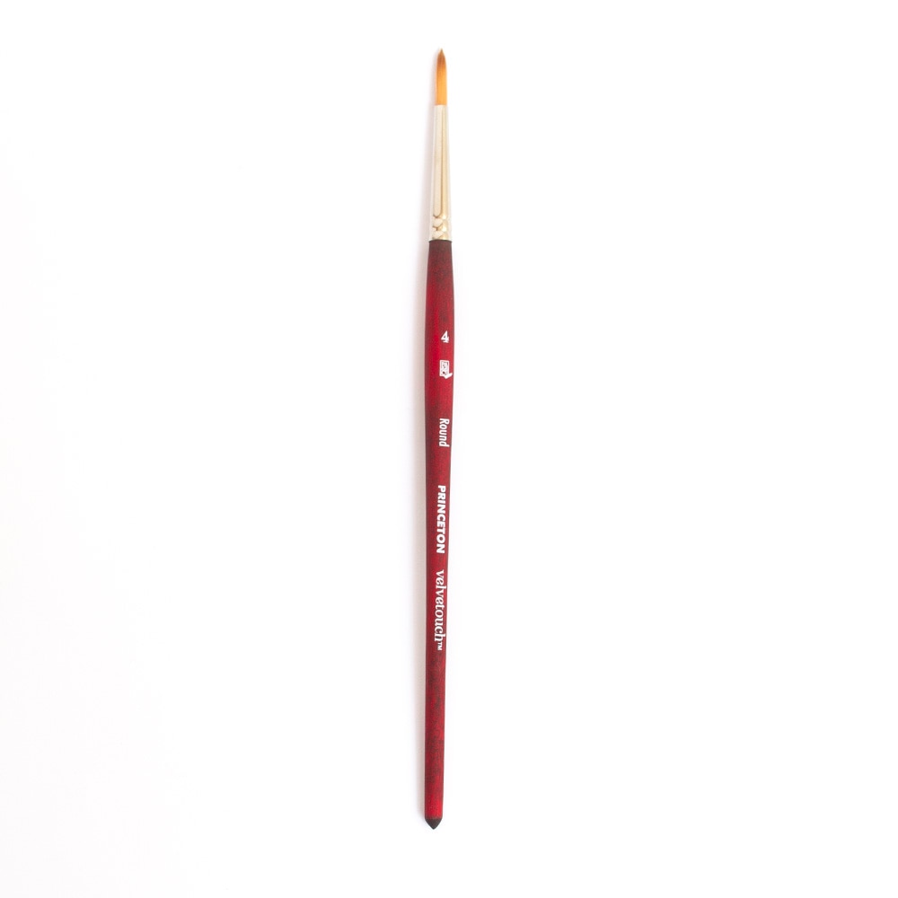 Princeton, Velvetouch, Multimedia, Brush, Round, 4